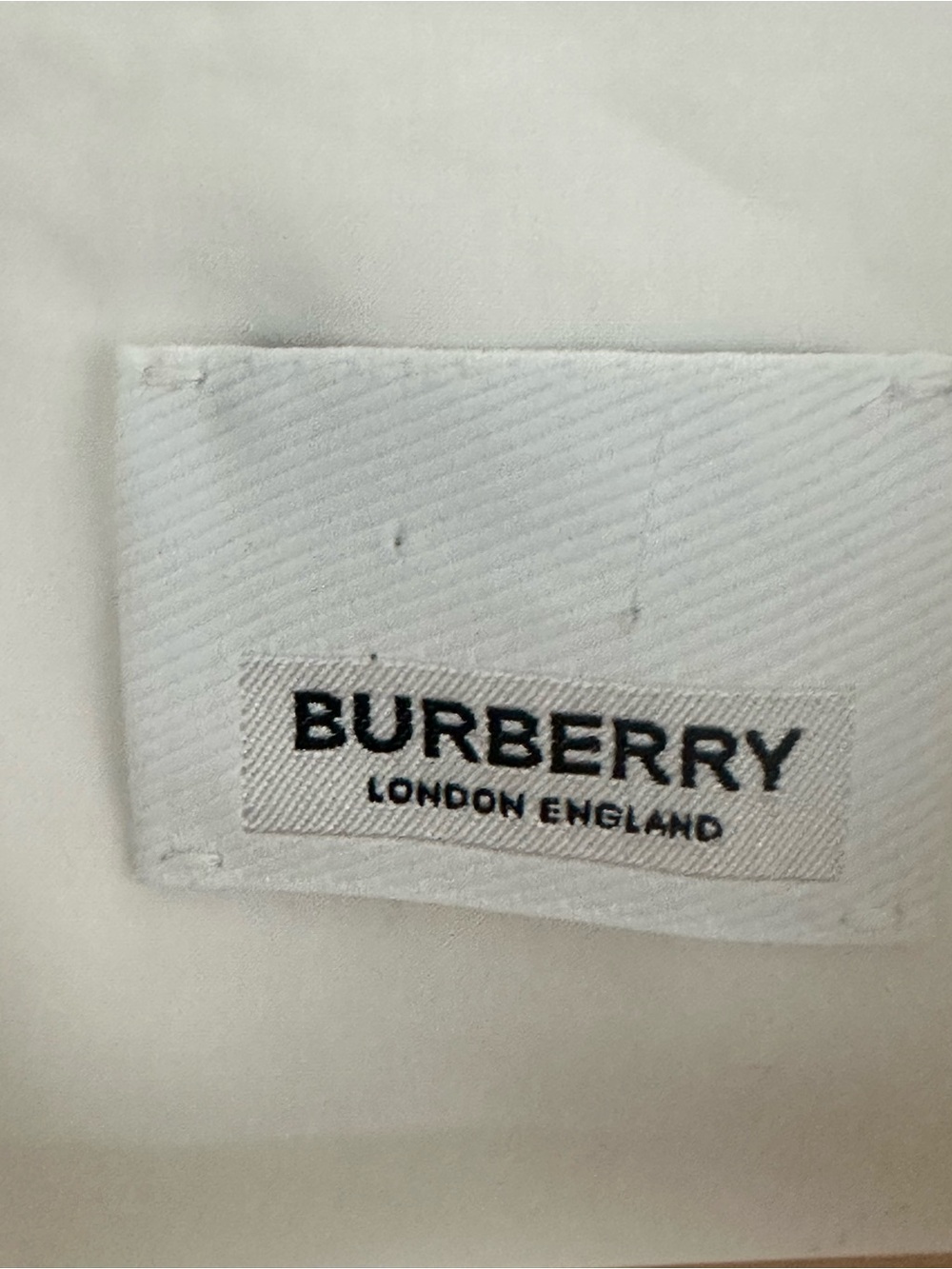 Burberry Embossed Logo White Shirt Dress - Picture 3 of 5